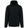 Veste Softshell 3 couches à capuche manches amovibles Noir Kariban