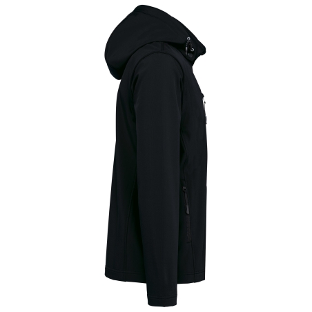 Veste Softshell 3 couches à capuche manches amovibles Noir Kariban – vue 3