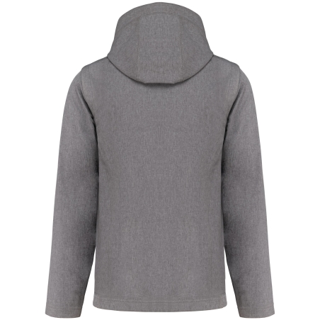 Veste Softshell 3 couches capuche manches amovibles Gris Kariban – vue 2