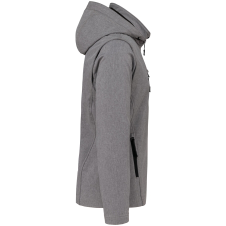 Veste Softshell 3 couches capuche manches amovibles Gris Kariban – vue 3