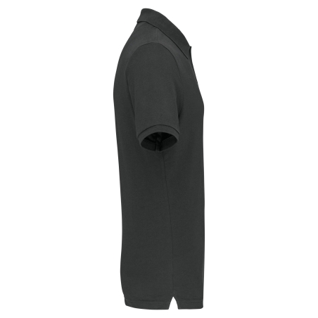 Polo écoresponsable gris homme WK. Designed To Work – vue 3