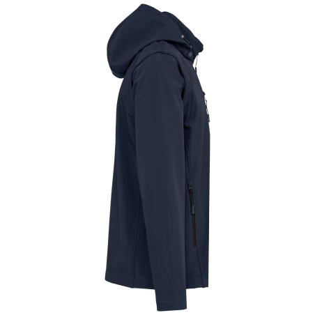 Veste Softshell 3 couches à capuche Marine Kariban – Manches amovibles – vue 3