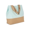 Sac shopping coton et jute Kimood – Vert Ice Mint / Natural – vue 2
