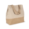 Sac shopping coton et jute beige personnalisé Kimood – vue 3