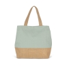 Sac shopping coton et jute Kimood – Coloris Vert Sauge