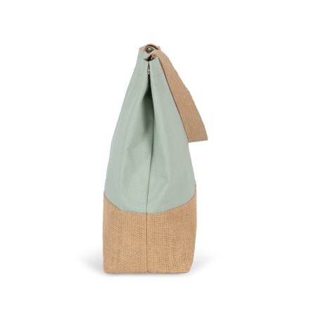 Sac shopping coton et jute Kimood – Coloris Vert Sauge – vue 2