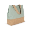 Sac shopping coton et jute Kimood – Coloris Vert Sauge – vue 3
