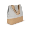 Sac shopping coton et jute gris Snow Grey – Kimood – vue 2