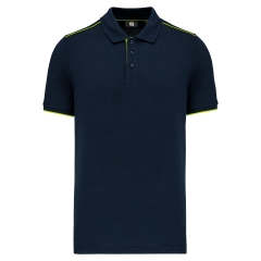 Polo Day To Day contrasté manches courtes Marine WK. Designed To Work