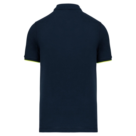 Polo Day To Day contrasté manches courtes Marine WK. Designed To Work – vue 2