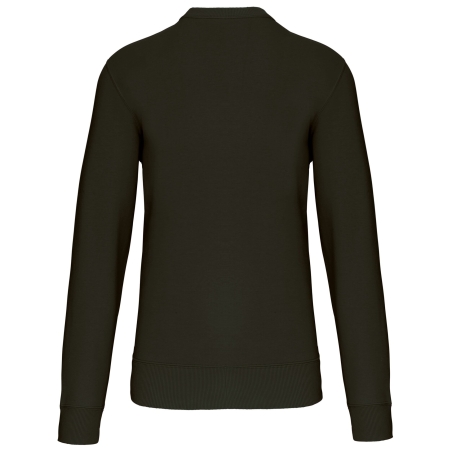 Sweat-shirt col rond unisexe Vert Dark Khaki Kariban 360 g/m² – vue 2