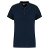 Polo Day To Day contrasté manches courtes femme Marine – WK. Designed To Work
