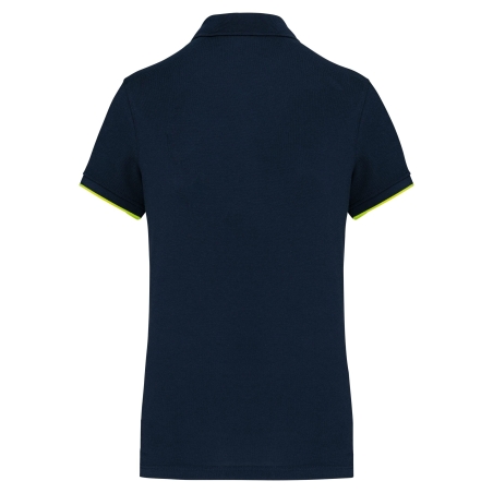 Polo Day To Day contrasté manches courtes femme Marine – WK. Designed To Work – vue 2