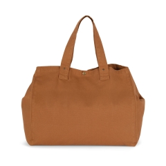 Sac shopping coton délavé Marron Caramel – Kimood