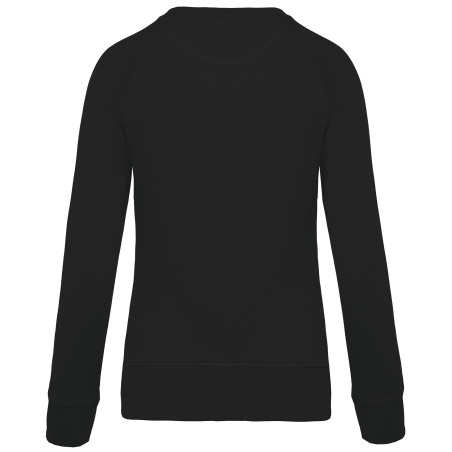 Sweat-shirt Bio Col Rond Femme Noir – Kariban – vue 2