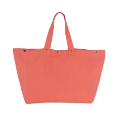 Sac shopping coton délavé Rose Washed Coral Pink Kimood