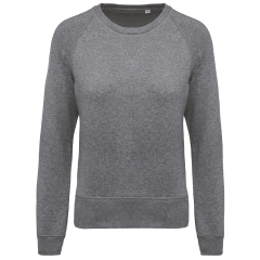 Sweat-shirt Bio Col Rond Gris Chiné Femme Kariban