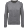 Sweat-shirt Bio Col Rond Gris Chiné Femme Kariban