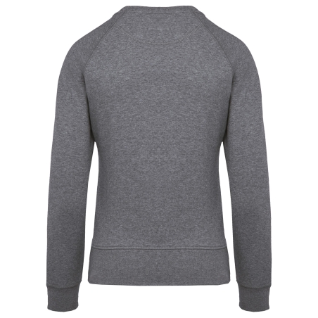 Sweat-shirt Bio Col Rond Gris Chiné Femme Kariban – vue 2