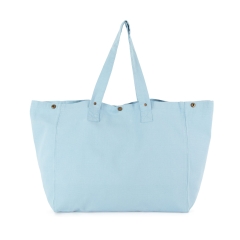 Sac shopping coton délavé Bleu Washed Dream Blue Kimood