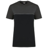 T-shirt bicolore écoresponsable manches courtes Noir WK. Designed To Work