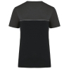 T-shirt bicolore écoresponsable manches courtes Noir WK. Designed To Work – vue 2