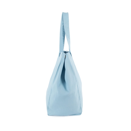 Sac shopping coton délavé Bleu Washed Dream Blue Kimood – vue 3