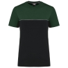 T-shirt bicolore écoresponsable manches courtes Noir/Vert WK.