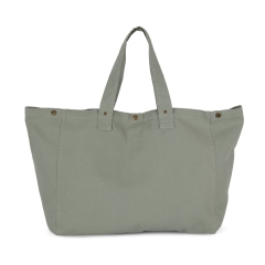 Sac shopping coton délavé vert Washed Green Clay Kimood