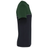 T-shirt bicolore écoresponsable manches courtes Noir/Vert WK. – vue 3