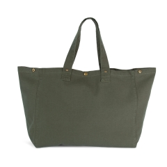 Sac shopping coton délavé vert Washed Kombu Green Kimood