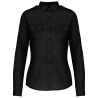 Chemise pilote manches longues femme Kariban Noir