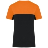 T-shirt bicolore écoresponsable noir/orange WK. Designed To Work – vue 2