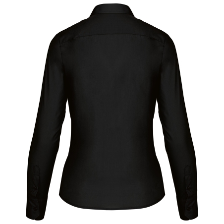 Chemise pilote manches longues femme Kariban Noir – vue 2