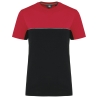 T-shirt bicolore écoresponsable noir/rouge WK. Designed To Work
