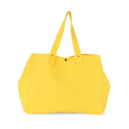 Sac shopping coton délavé jaune Kimood – Washed Lemon Zest – vue 2