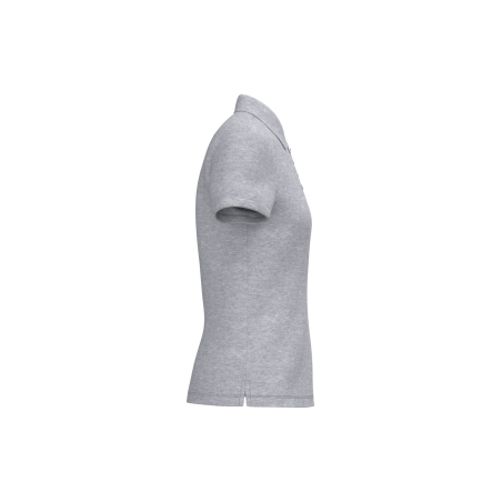 Polo piqué femme Gris iDeal Basic Brand – 200 g/m² – vue 3