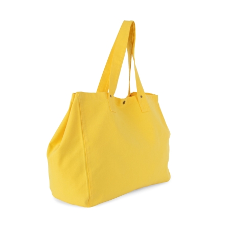 Sac shopping coton délavé jaune Kimood – Washed Lemon Zest – vue 4