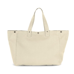 Sac shopping coton délavé beige personnalisable Kimood