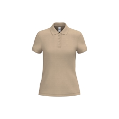 Polo piqué femme Beige iDeal Basic Brand – 200 g/m²
