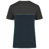 T-shirt bicolore écoresponsable manches courtes Marine WK. Designed To Work – vue 2