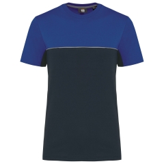 T-shirt bicolore écoresponsable Marine WK. Designed To Work