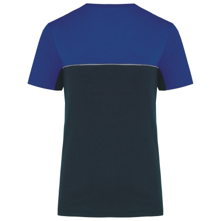 T-shirt bicolore écoresponsable Marine WK. Designed To Work – vue 2
