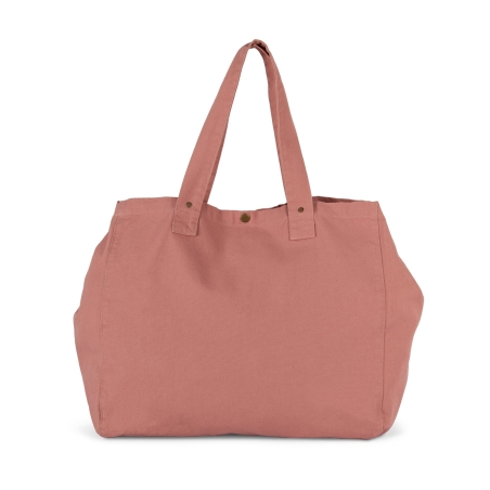 Sac shopping coton délavé Rose Washed Pink Ochre Kimood – vue 2