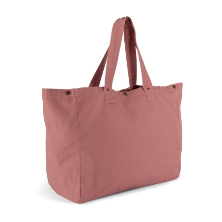 Sac shopping coton délavé Rose Washed Pink Ochre Kimood – vue 4
