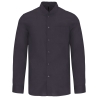 Chemise col mao manches longues Kariban – Gris (Zinc)