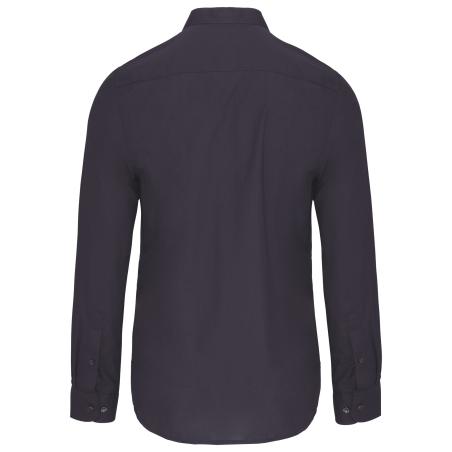 Chemise col mao manches longues Kariban – Gris (Zinc) – vue 2