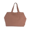 Sac shopping coton délavé Marron Washed Santal – Kimood – vue 2