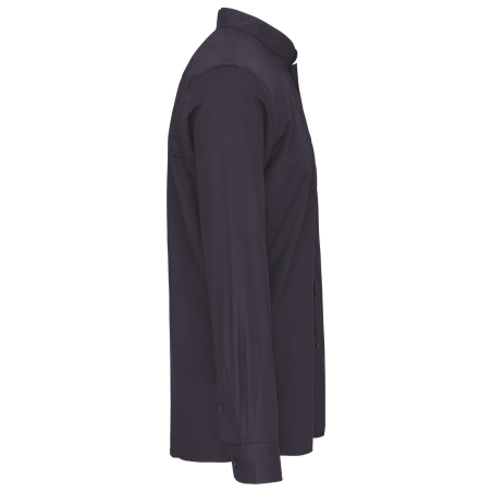 Chemise col mao manches longues Kariban – Gris (Zinc) – vue 3