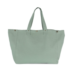 Sac shopping coton délavé vert Washed Water Green Kimood